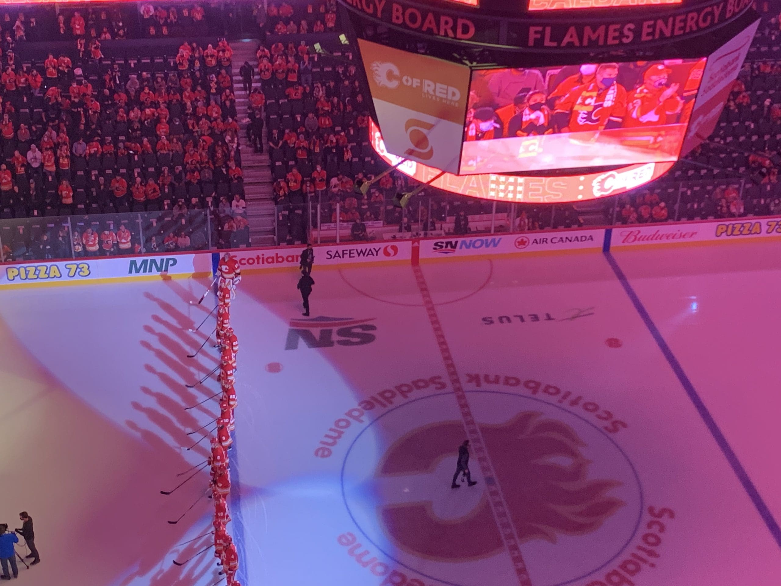 Calgary Flames Saddledome falls silent in home opener