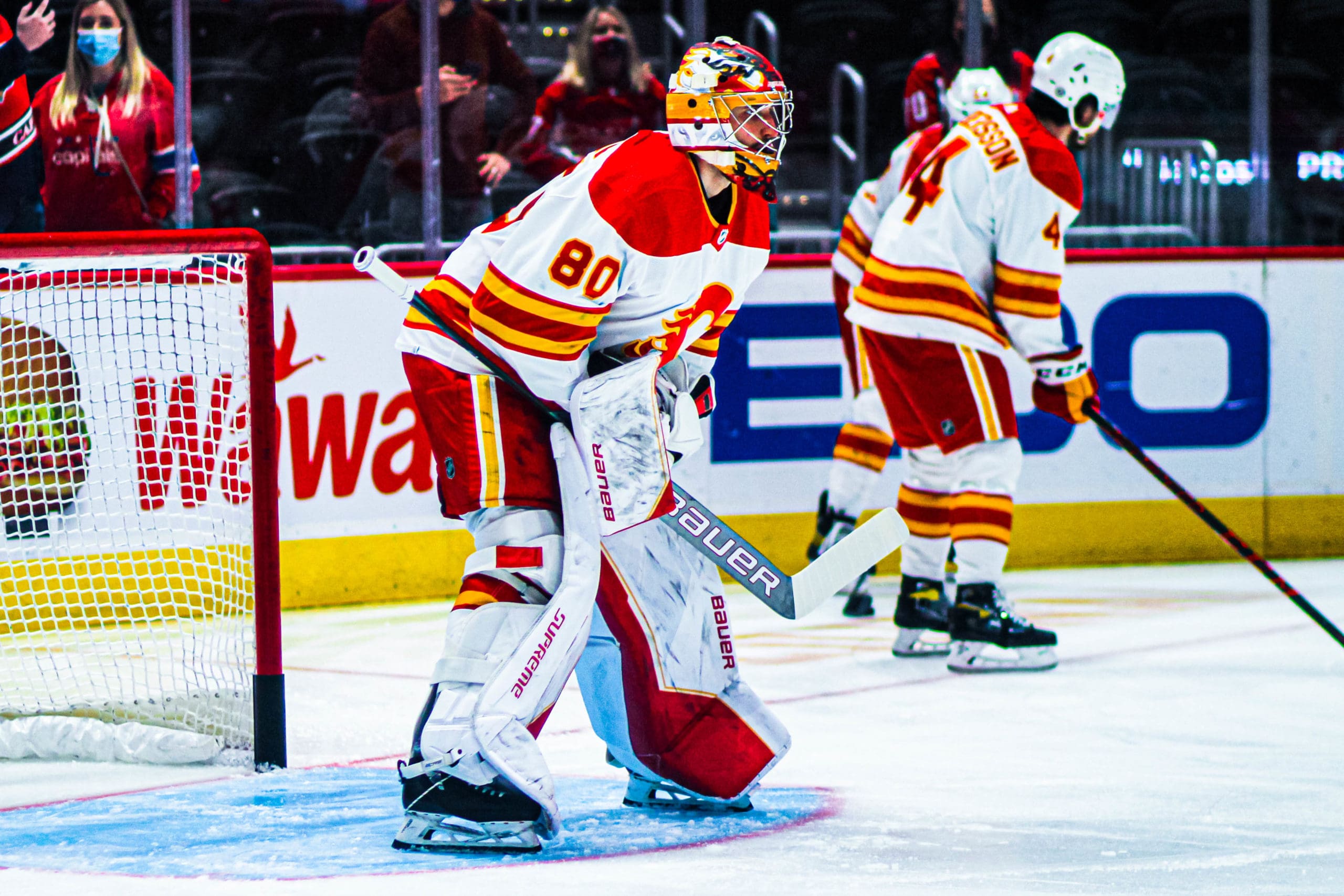 Calgary Flames goaltender Dan Vladar