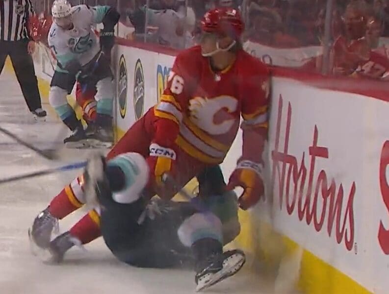 Pospisil Hit Calgary Flames